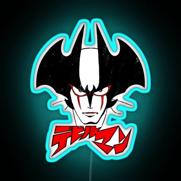 002 Devilman Head RGB Neon Sign