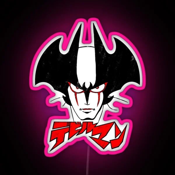 002 Devilman Head RGB Neon Sign