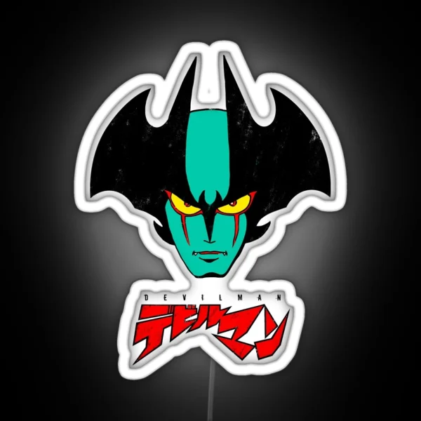 002b Devilman Head New RGB Neon Sign