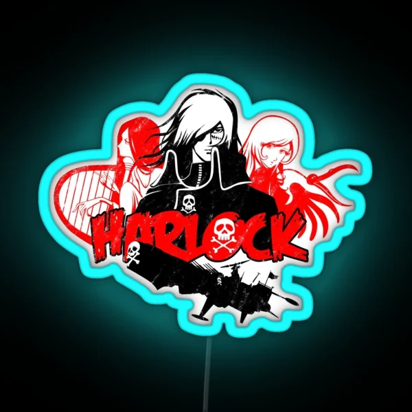 013b Harlock Red RGB Neon Sign