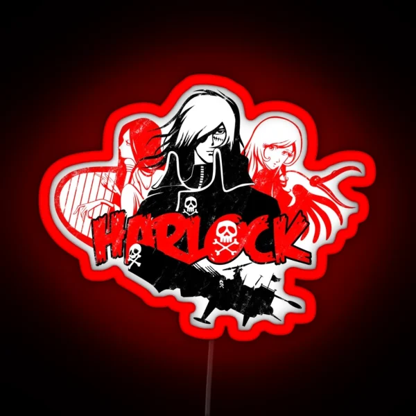 013b Harlock Red RGB Neon Sign