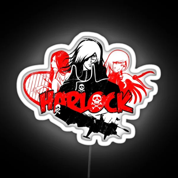 013b Harlock Red RGB Neon Sign