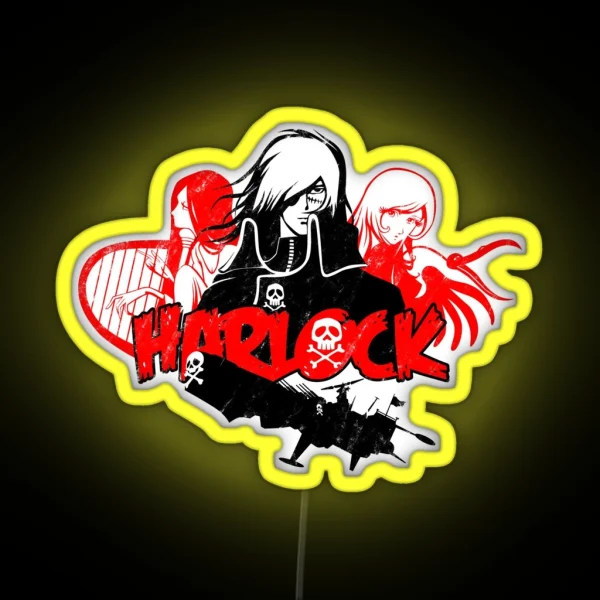 013b Harlock Red RGB Neon Sign