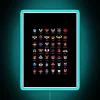 Vibrant 70s inspired robots neon light decor color-changing RGB accents.