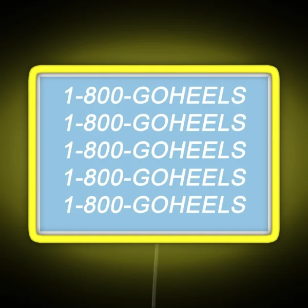 1 800 Go Heels RGB Neon Sign