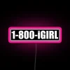 RGB Neon Sign Featuring Iconic '1800 I GIRL' Brand Logo