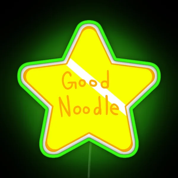 1 Big Good Noodle Award Star Spongebob RGB Neon Sign