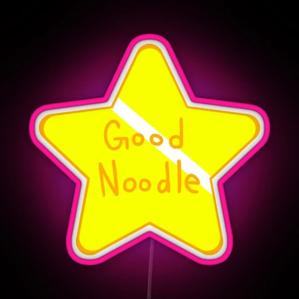 1 Big Good Noodle Award Star Spongebob RGB Neon Sign