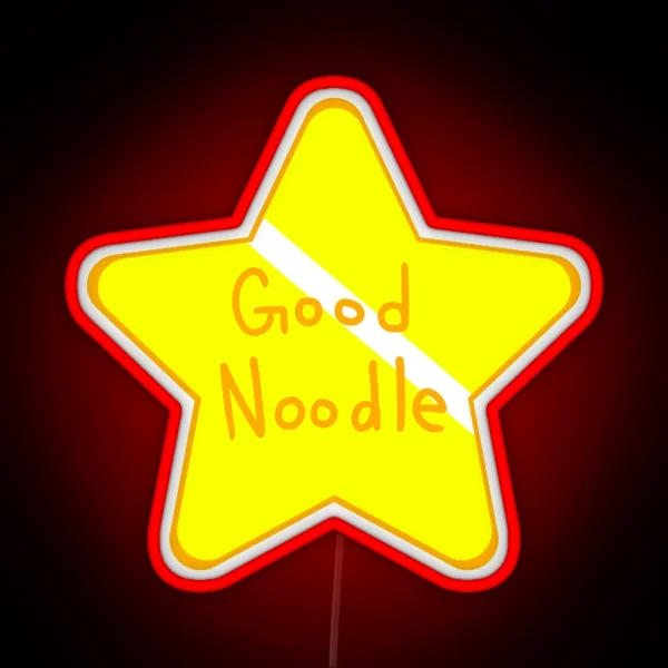 1 Big Good Noodle Award Star Spongebob RGB Neon Sign