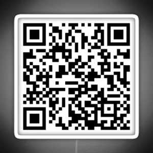 1 Hour Mii Theme Music QR Code RGB Neon Sign