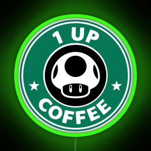 1 UP Cafe RGB Neon Sign