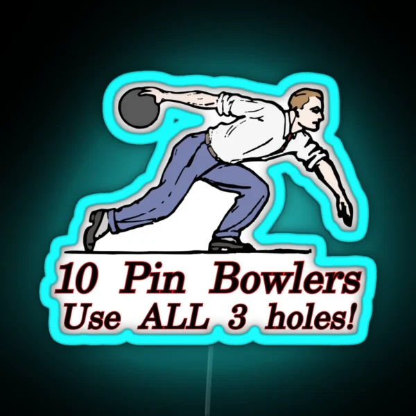 10 Pin Bowlers RGB Neon Sign