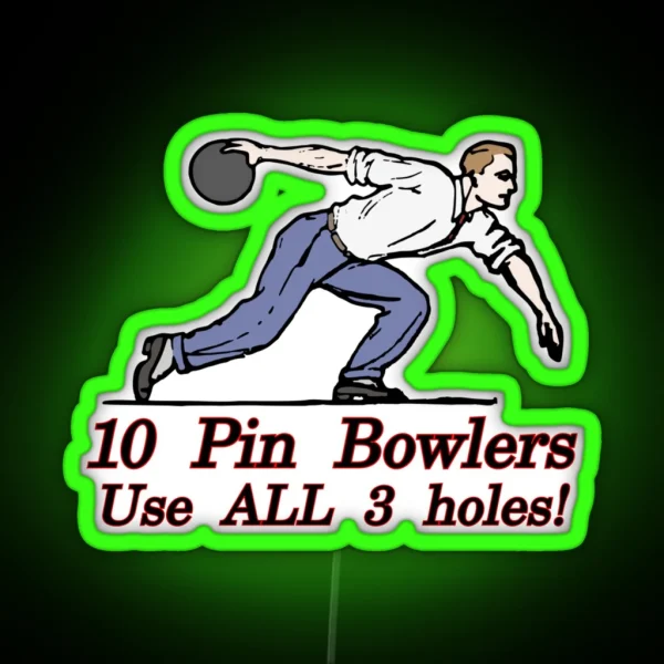 10 Pin Bowlers RGB Neon Sign