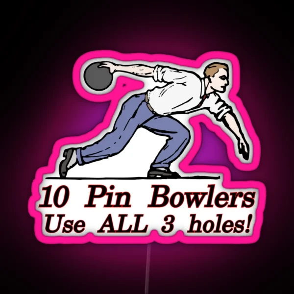 10 Pin Bowlers RGB Neon Sign