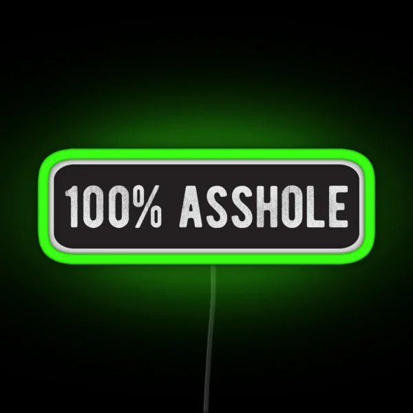 100 Asshole Cool Motorcycle Or Funny Helmet Led And Bikers Gifts RGB Neon Sign