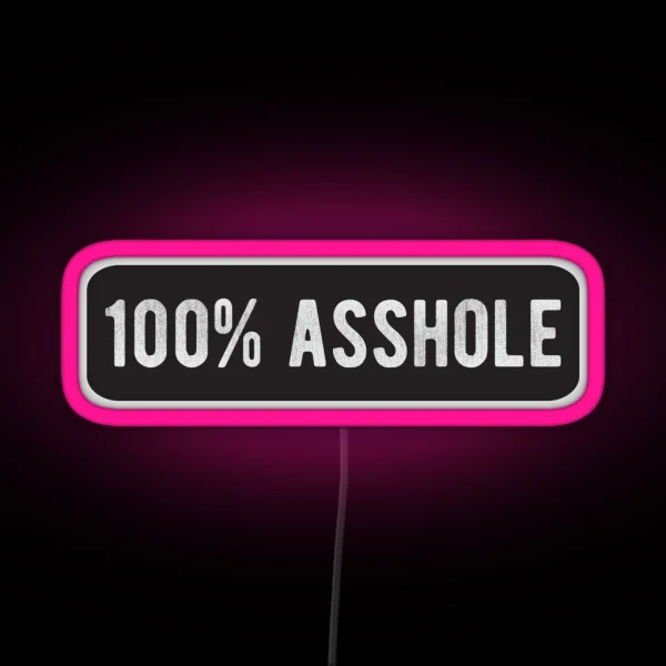 100 Asshole Cool Motorcycle Or Funny Helmet Led And Bikers Gifts RGB Neon Sign