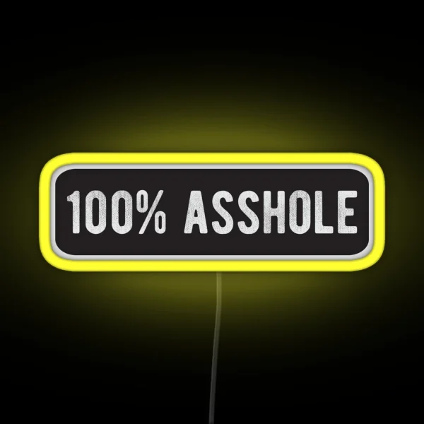 100 Asshole Cool Motorcycle Or Funny Helmet Led And Bikers Gifts RGB Neon Sign