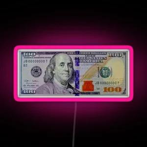 100 Dollar Bill RGB Neon Sign