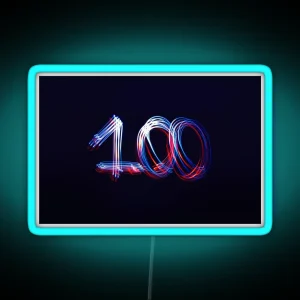 100 Numerical Light Trail RGB Neon Sign