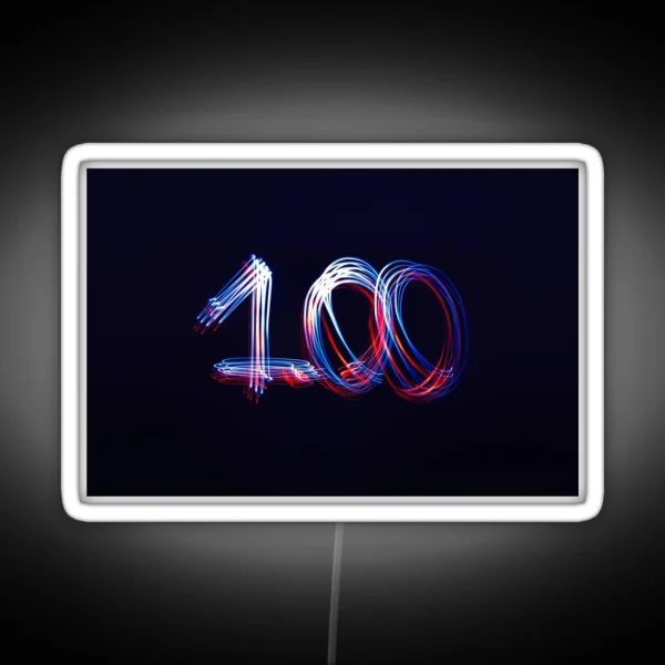 100 Numerical Light Trail RGB Neon Sign