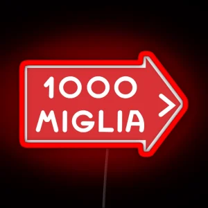 1000 Miglia Race Logo RGB Neon Sign