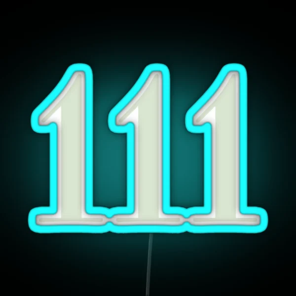 111 Angle Number RGB Neon Sign