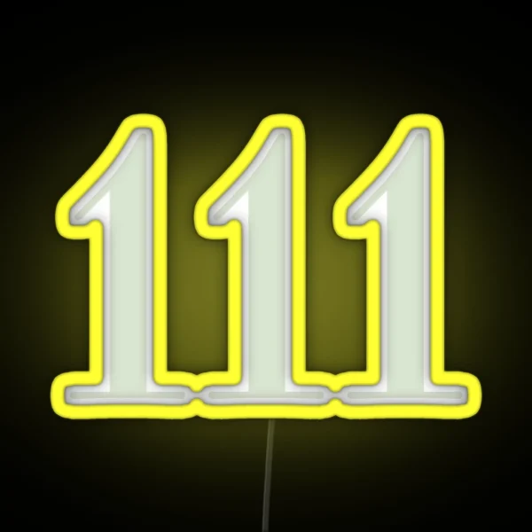 111 Angle Number RGB Neon Sign