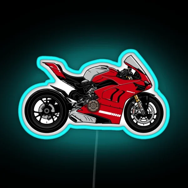 1299 Panigale V4R Super Sports Motorcycle RGB Neon Sign