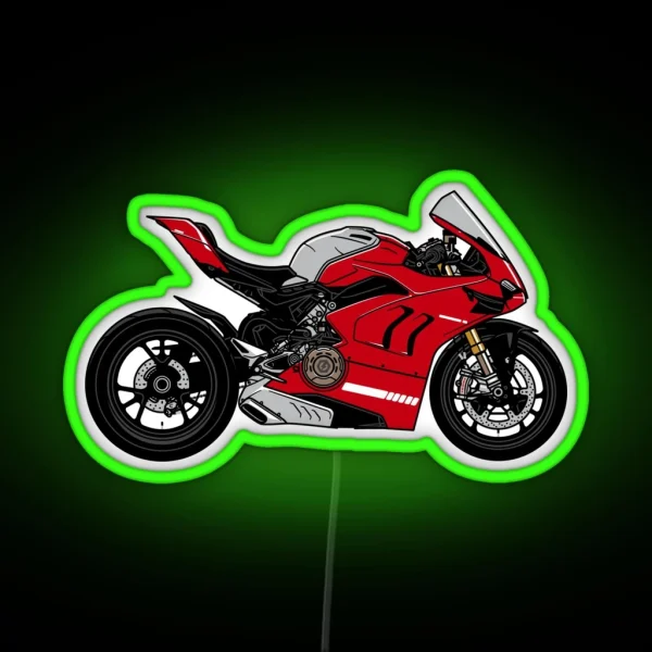 1299 Panigale V4R Super Sports Motorcycle RGB Neon Sign