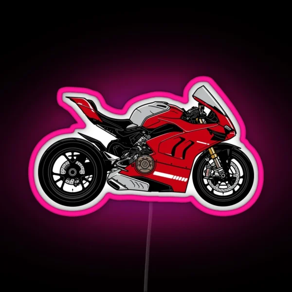 1299 Panigale V4R Super Sports Motorcycle RGB Neon Sign