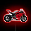 Iconic Ducati Panigale V4R Super Sports Motorcycle Illuminated Sign Display.