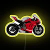 RGB Neon Sign with LED Lights for Panigale V4R Enthusiasts