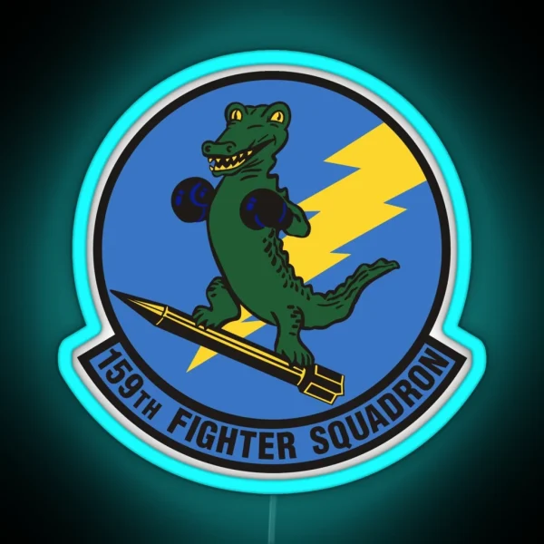 159th Fighter Squadron Emblem RGB Neon Sign