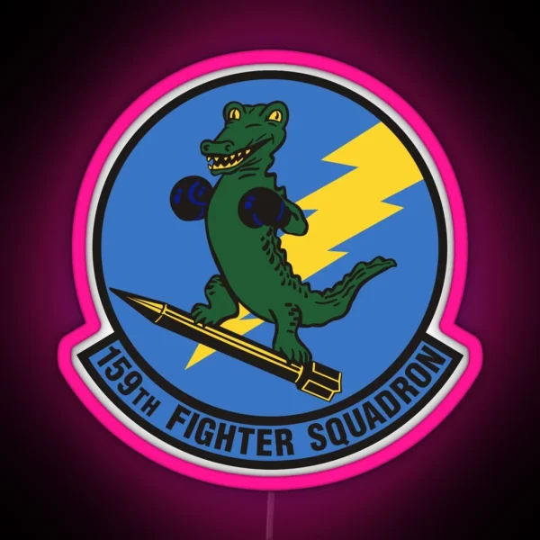 159th Fighter Squadron Emblem RGB Neon Sign