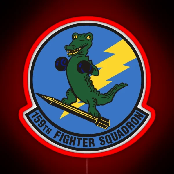 159th Fighter Squadron Emblem RGB Neon Sign