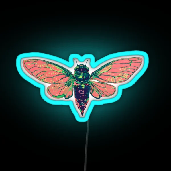 17 Year Cicada RGB Neon Sign