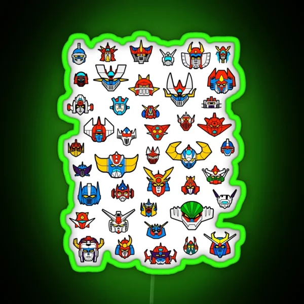 177 Robot Color RGB Neon Sign