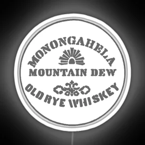 1867 Monongahela Mountain Dew Old Rye Whiskey RGB Neon Sign