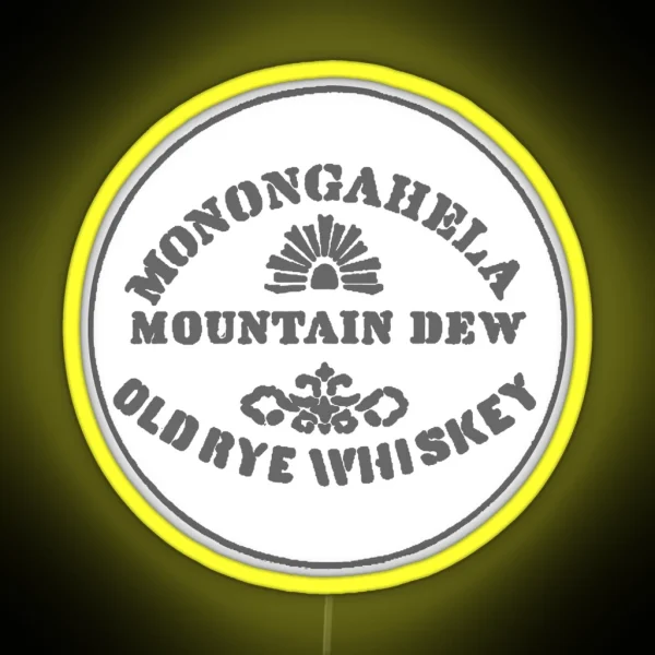 1867 Monongahela Mountain Dew Old Rye Whiskey RGB Neon Sign