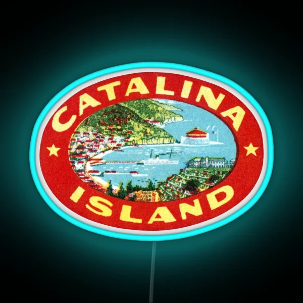 1915 Catalina Island California RGB Neon Sign