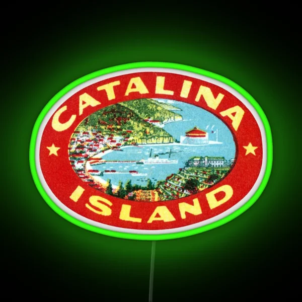 1915 Catalina Island California RGB Neon Sign