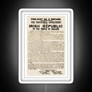 1916 Proclamation Of The Irish Republic RGB Neon Sign