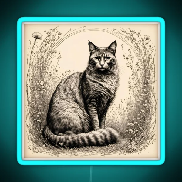 1920 S Cat RGB Neon Sign