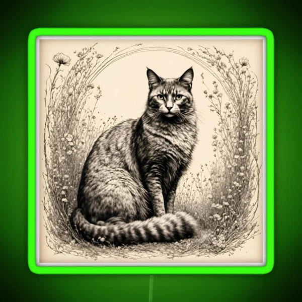 1920 S Cat RGB Neon Sign