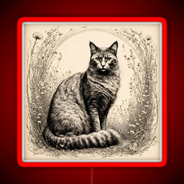 1920 S Cat RGB Neon Sign