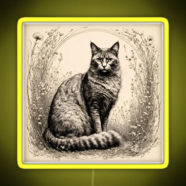 1920 S Cat RGB Neon Sign
