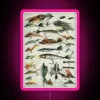 RGB Neon Sign with 1920 Custom Fishing Fly Designs Illuminated