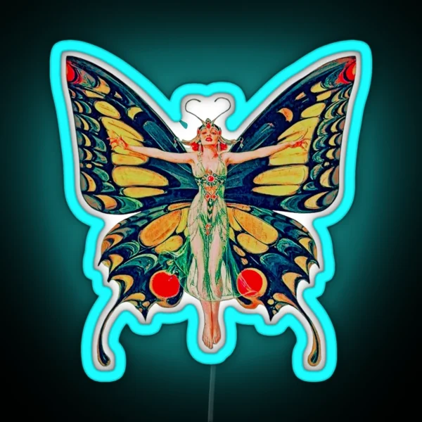 1920 S Flapper Butterfly RGB Neon Sign