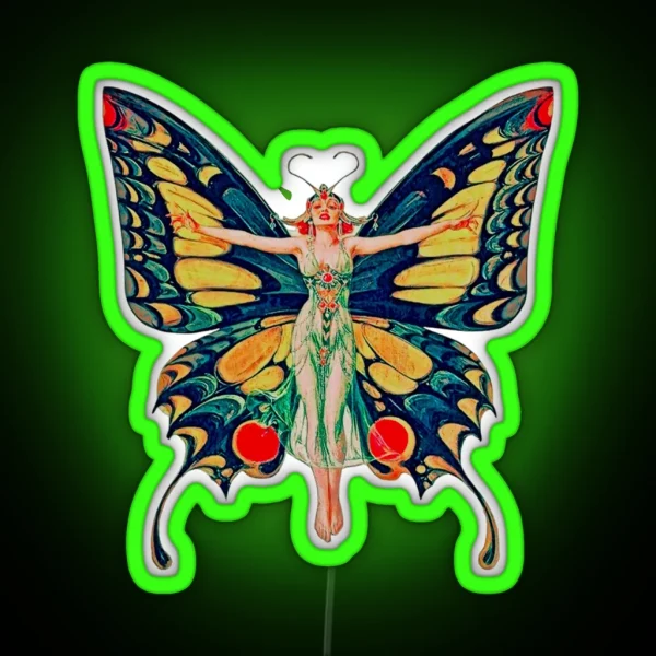 1920 S Flapper Butterfly RGB Neon Sign