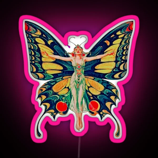 1920 S Flapper Butterfly RGB Neon Sign